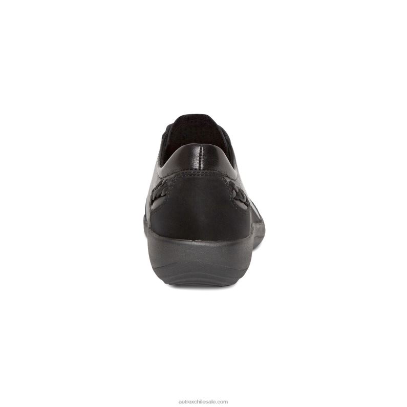 mujer negro Aetrex dana con cordones oxford 2TB4B7