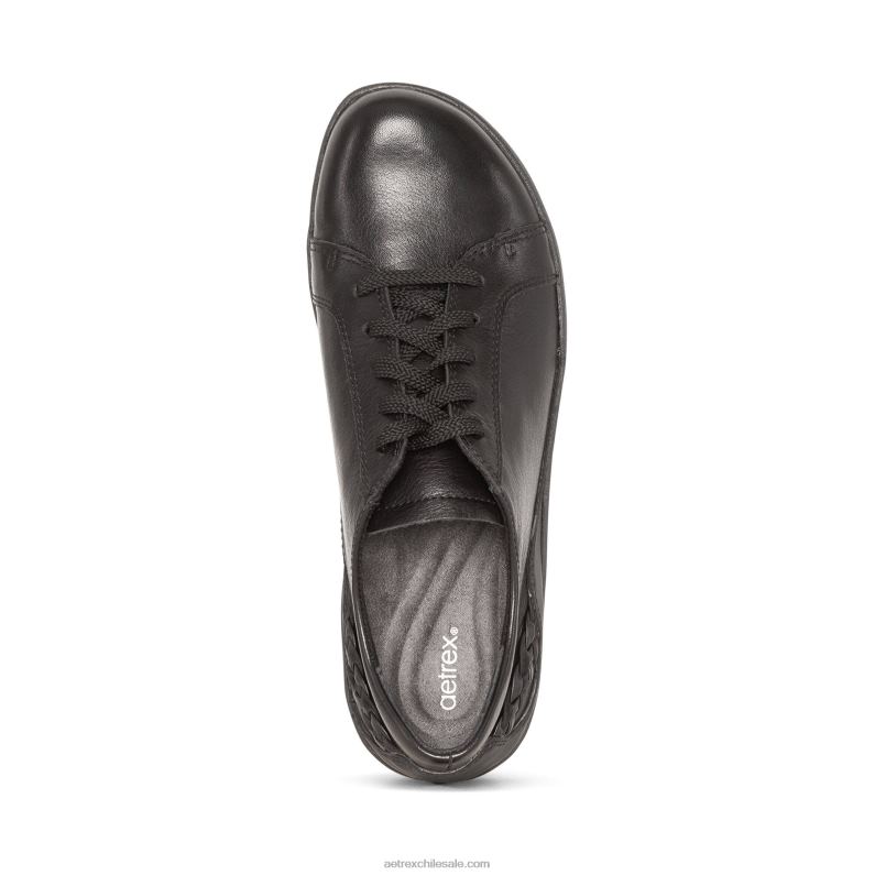 mujer negro Aetrex dana con cordones oxford 2TB4B7