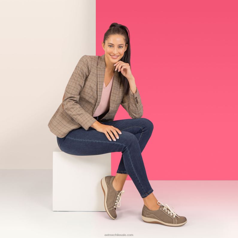 mujer negro Aetrex dana con cordones oxford 2TB4B7