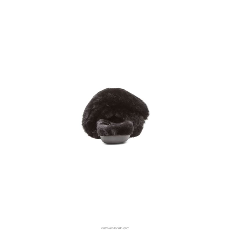 mujer negro Aetrex pantuflas con soporte para el arco brumoso 2TB4B256