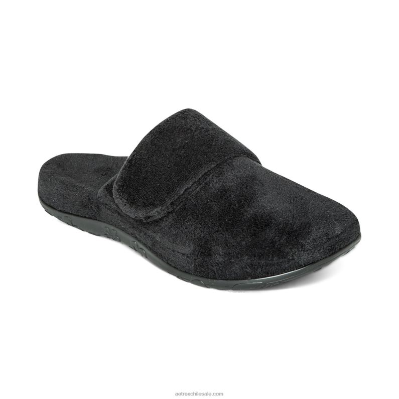 mujer negro Aetrex pantuflas mandy con punta cerrada 2TB4B32