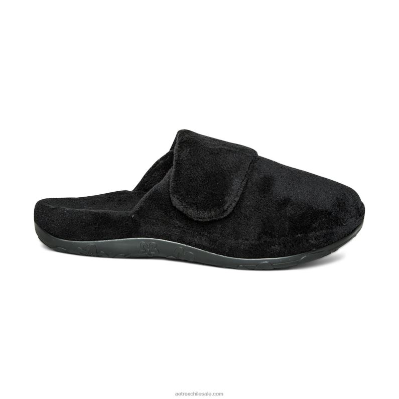 mujer negro Aetrex pantuflas mandy con punta cerrada 2TB4B32