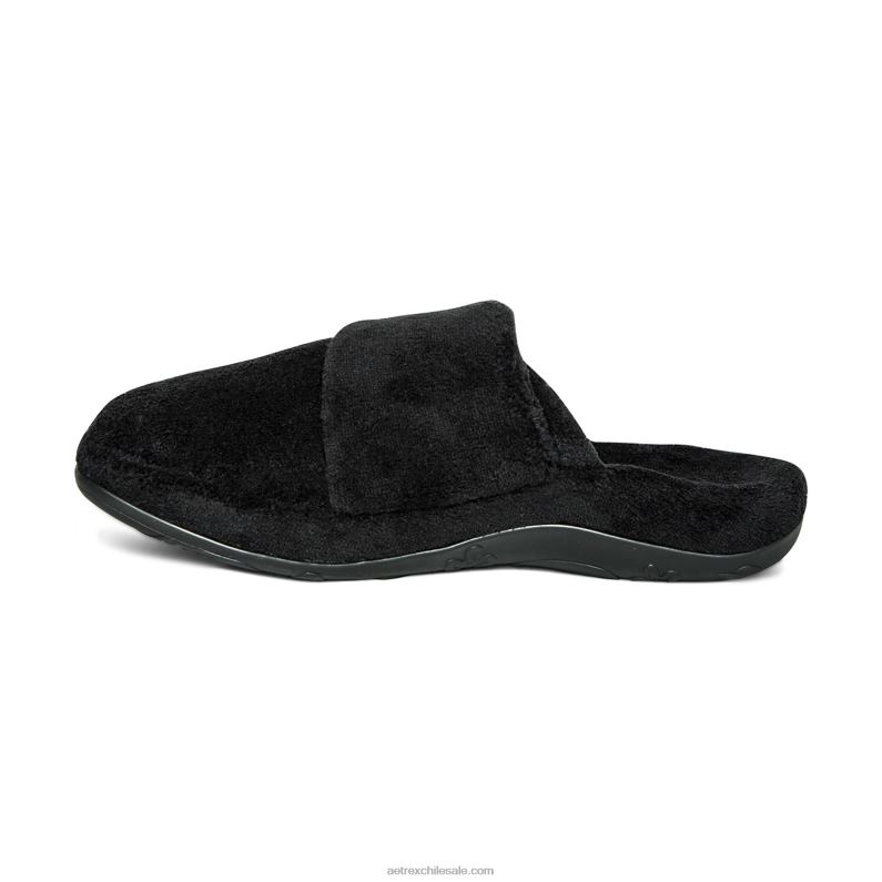 mujer negro Aetrex pantuflas mandy con punta cerrada 2TB4B32