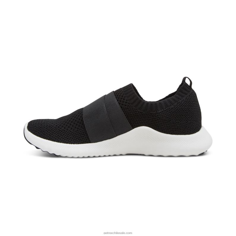 mujer negro Aetrex tenis allie con soporte para el arco 2TB4B205