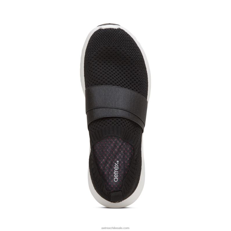 mujer negro Aetrex tenis allie con soporte para el arco 2TB4B205