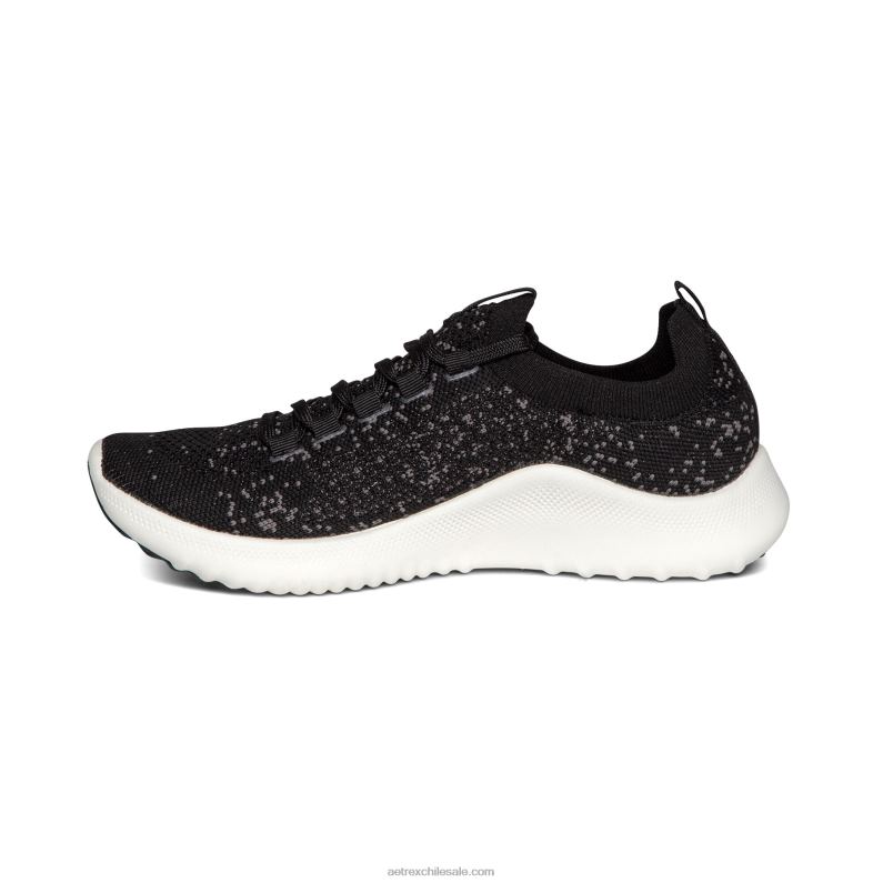 mujer negro Aetrex tenis carly con soporte para el arco 2TB4B102