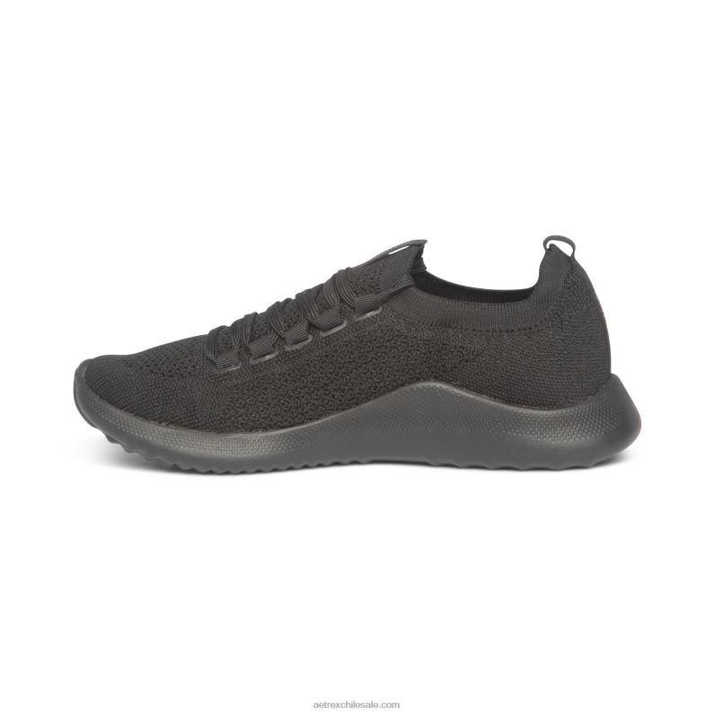 mujer negro Aetrex tenis carly con soporte para el arco 2TB4B112