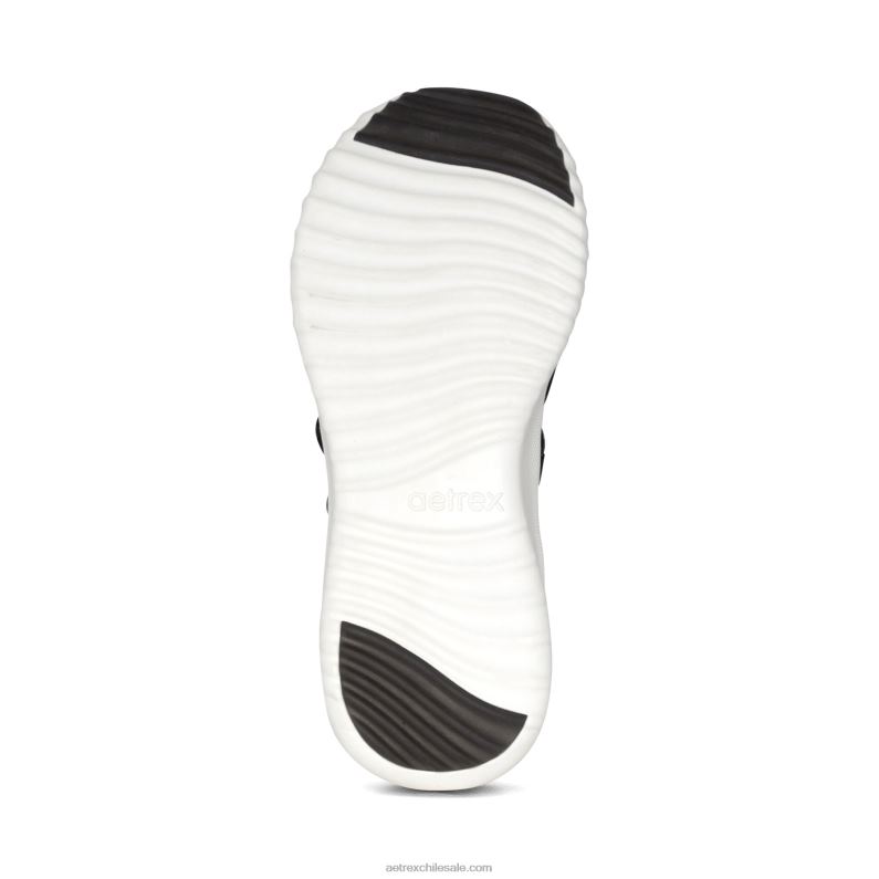mujer negro Aetrex tenis dani con soporte de arco 2TB4B180