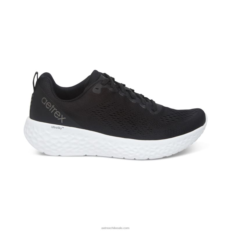 mujer negro Aetrex tenis danika con soporte para el arco 2TB4B145