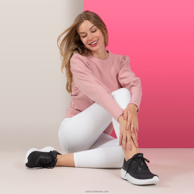 mujer negro Aetrex tenis danika con soporte para el arco 2TB4B145