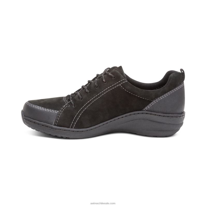 mujer negro Aetrex zapatilla de senderismo casual impermeable mara 2TB4B59