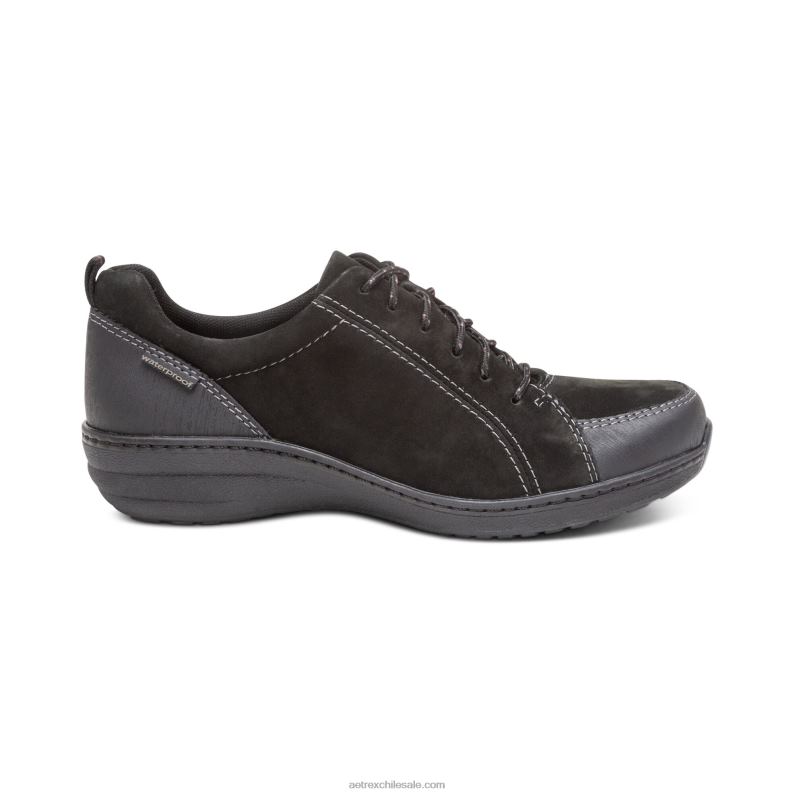 mujer negro Aetrex zapatilla de senderismo casual impermeable mara 2TB4B59