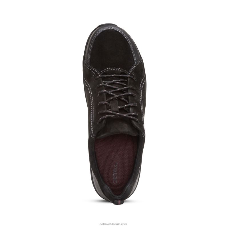 mujer negro Aetrex zapatilla de senderismo casual impermeable mara 2TB4B59