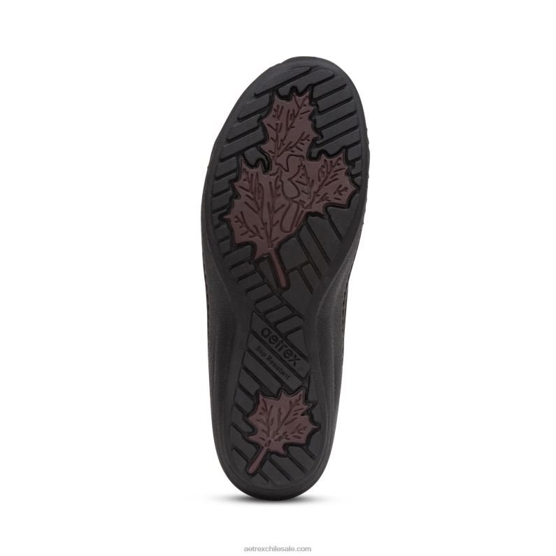 mujer negro Aetrex zapatilla de senderismo casual impermeable mara 2TB4B59