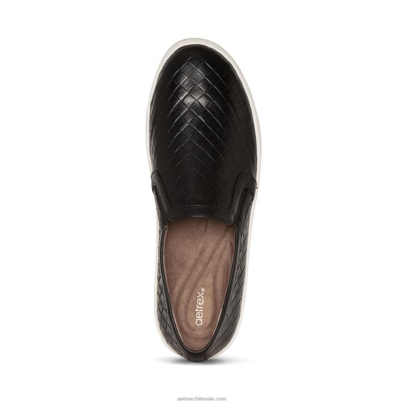 mujer negro Aetrex zapatilla deportiva sin cordones kenzie 2TB4B81