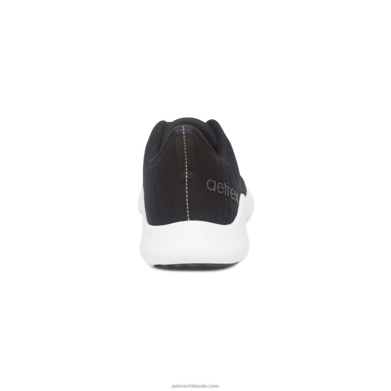 mujer negro Aetrex zapatillas con soporte de arco de esmeril 2TB4B173
