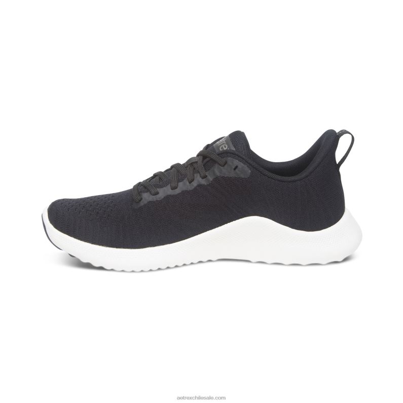 mujer negro Aetrex zapatillas con soporte de arco de esmeril 2TB4B173