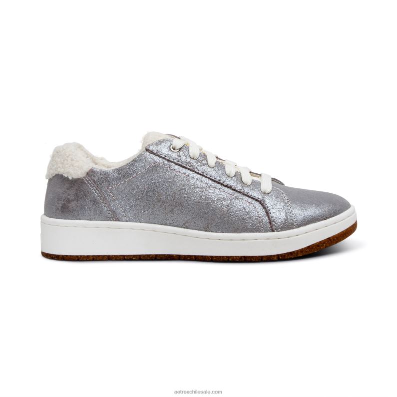mujer plata acogedora Aetrex acogedora zapatilla de deporte blake comfort 2TB4B127
