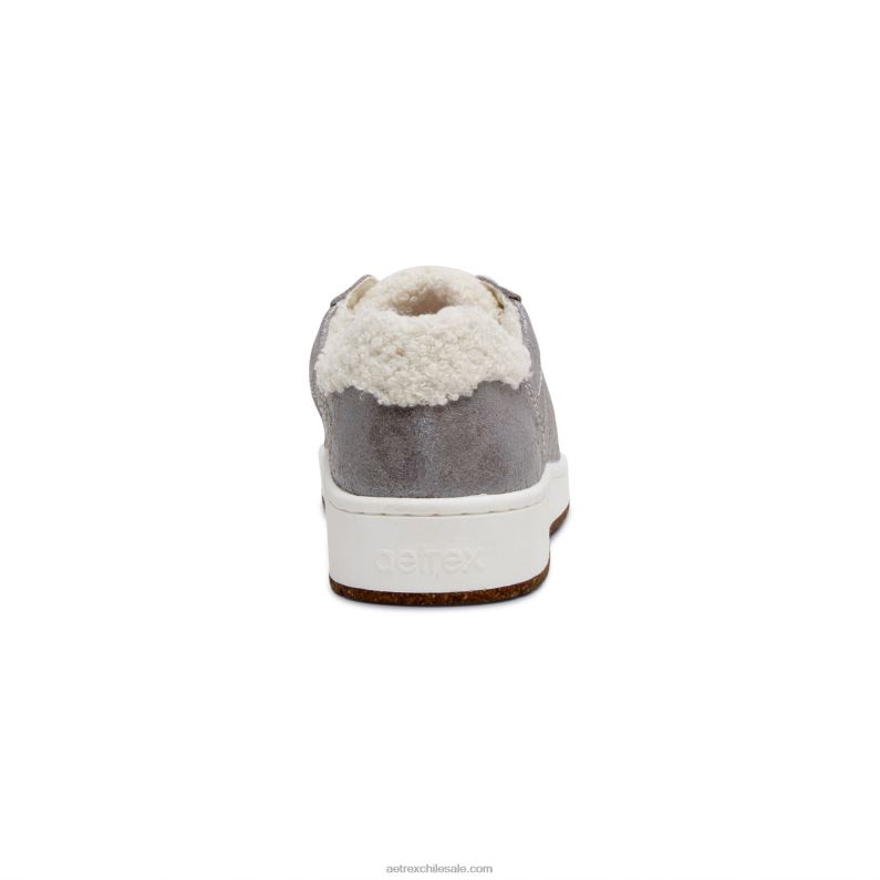 mujer plata acogedora Aetrex acogedora zapatilla de deporte blake comfort 2TB4B127