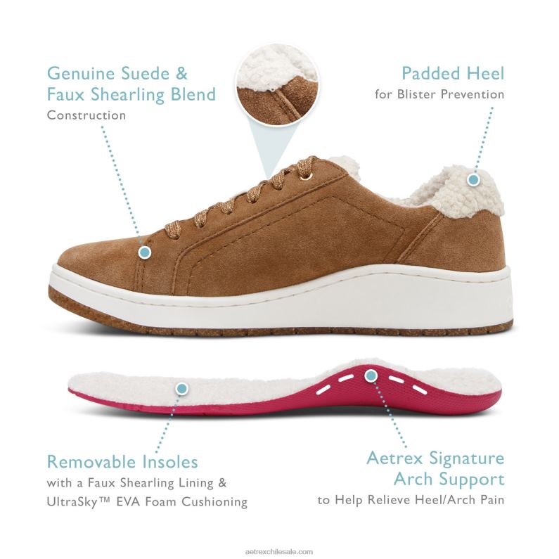 mujer plata acogedora Aetrex acogedora zapatilla de deporte blake comfort 2TB4B127