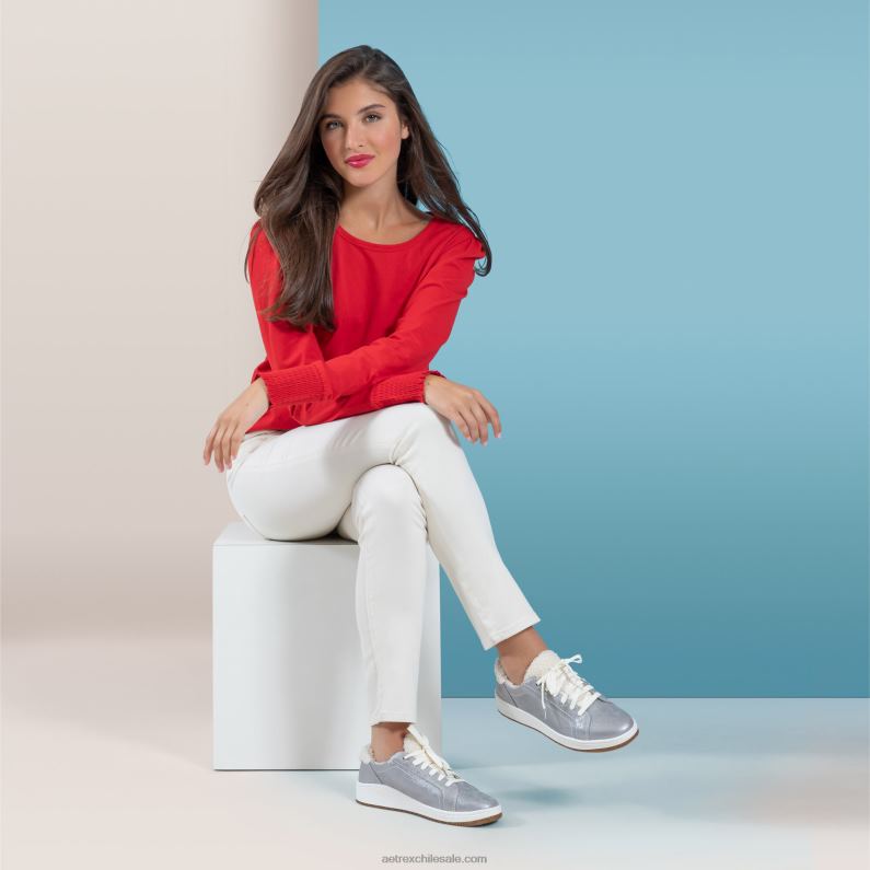 mujer plata acogedora Aetrex acogedora zapatilla de deporte blake comfort 2TB4B127