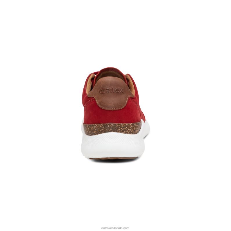 mujer rojo Aetrex tenis Laura con soporte para el arco 2TB4B61