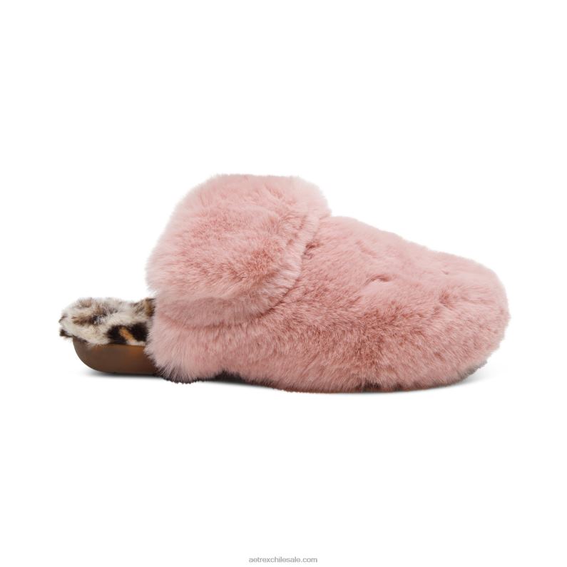 mujer rosa Aetrex pantuflas con soporte para el arco brumoso 2TB4B237
