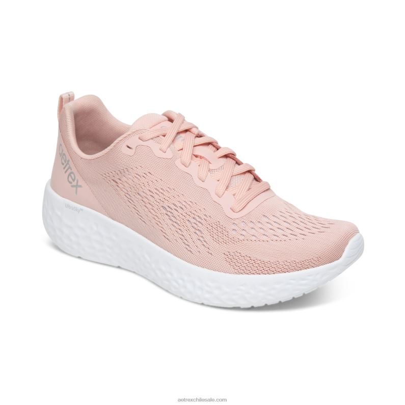 mujer rosa Aetrex tenis danika con soporte para el arco 2TB4B175