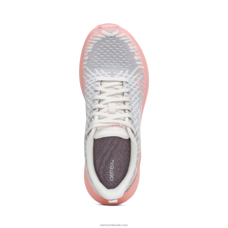 mujer rosa gris Aetrex zapatillas con soporte de arco de esmeril 2TB4B75