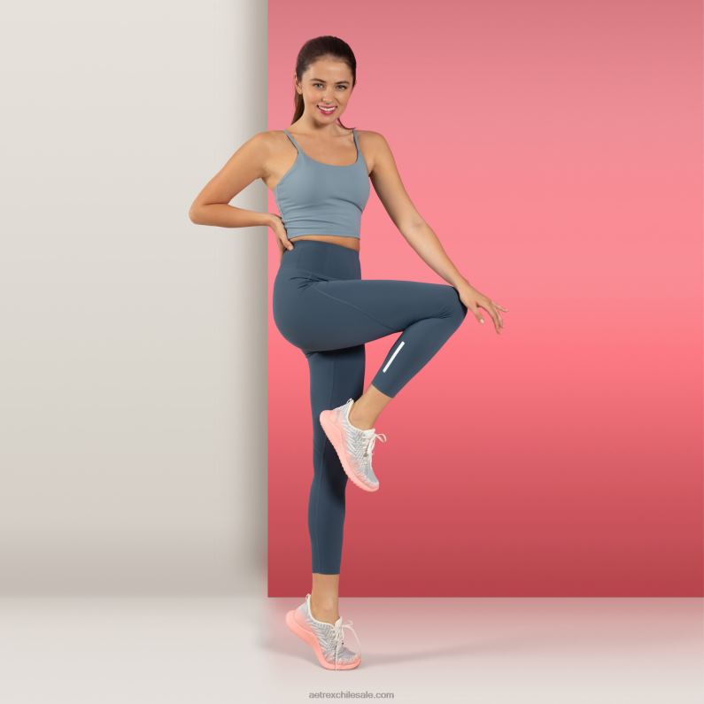 mujer rosa gris Aetrex zapatillas con soporte de arco de esmeril 2TB4B75