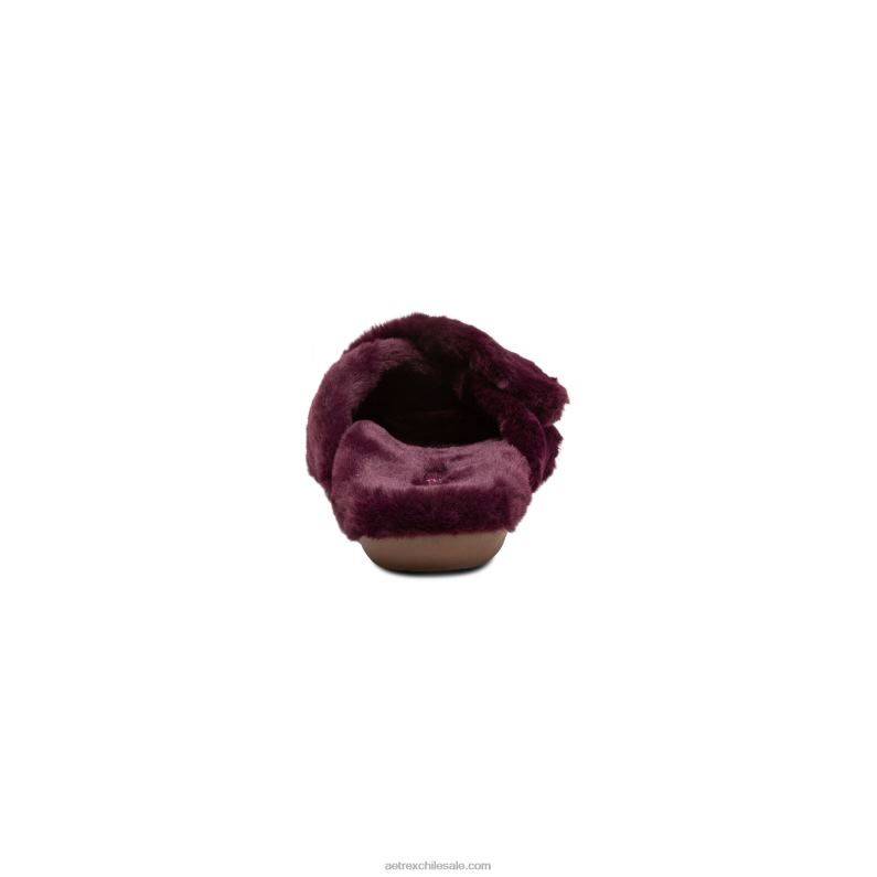 mujer vino Aetrex pantuflas penélope ajustables de pelo sintético 2TB4B238