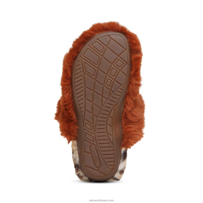 mujer óxido Aetrex pantuflas con soporte para el arco brumoso 2TB4B216