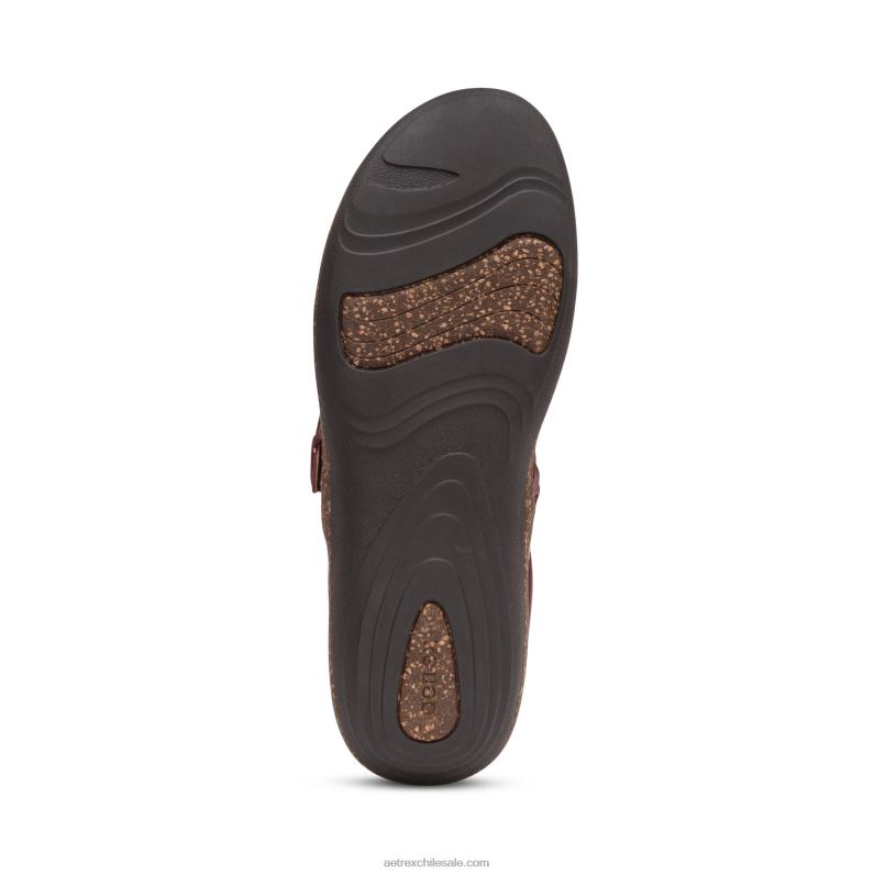 mujer borgoña Aetrex zueco confort libby 2TB4B103