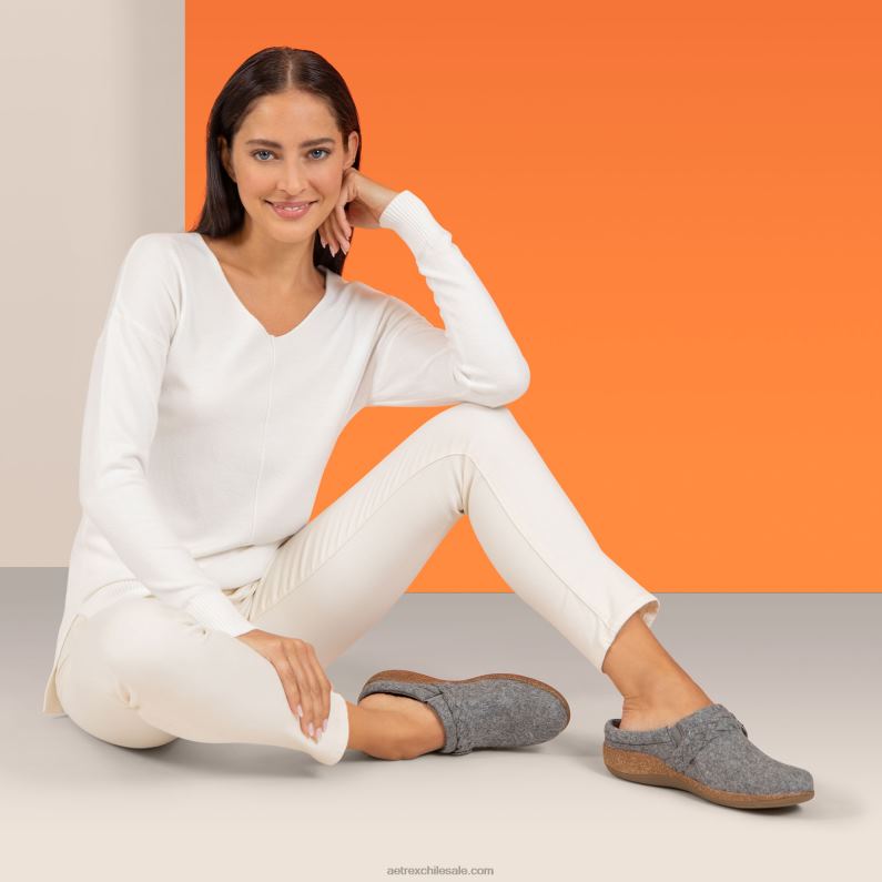 mujer lana de avena Aetrex zueco confort libby 2TB4B44