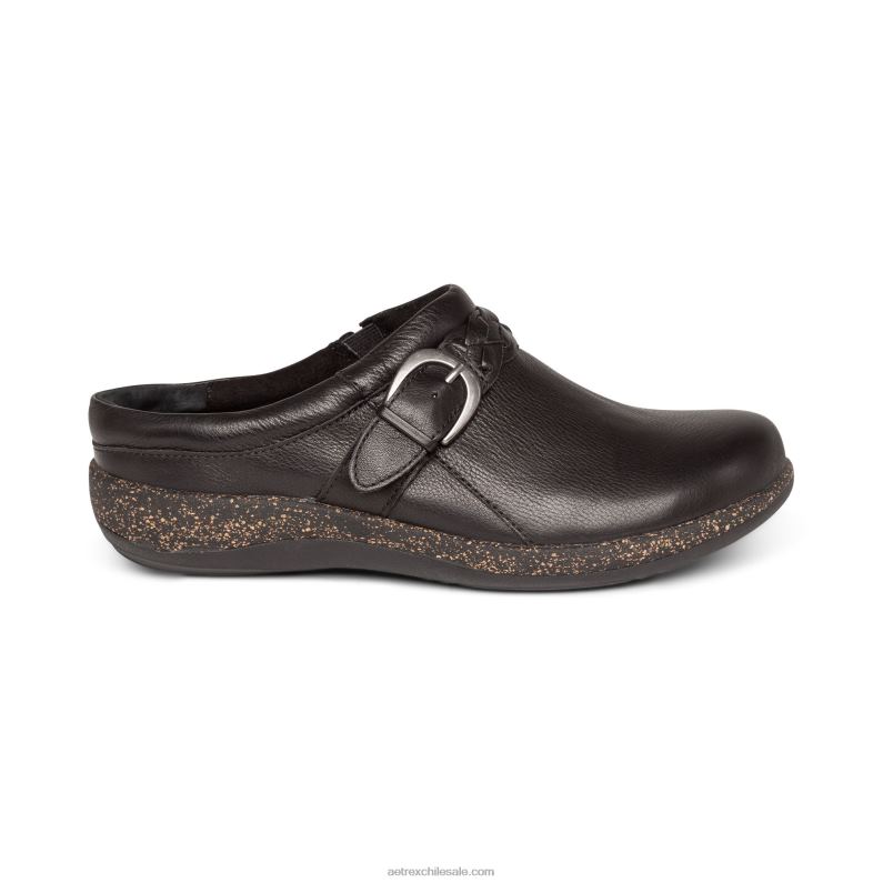 mujer negro Aetrex zueco confort libby 2TB4B157