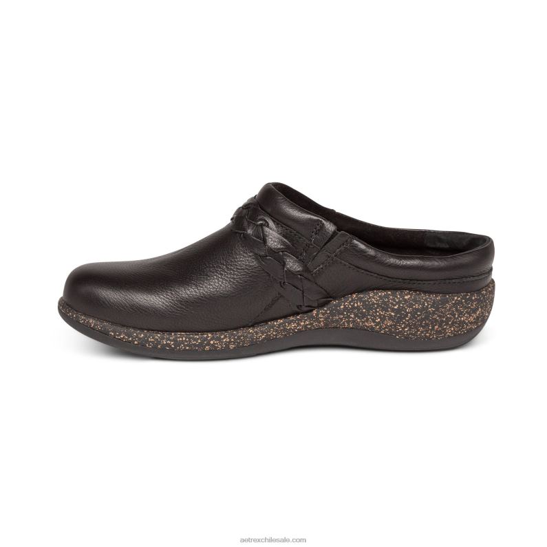 mujer negro Aetrex zueco confort libby 2TB4B157