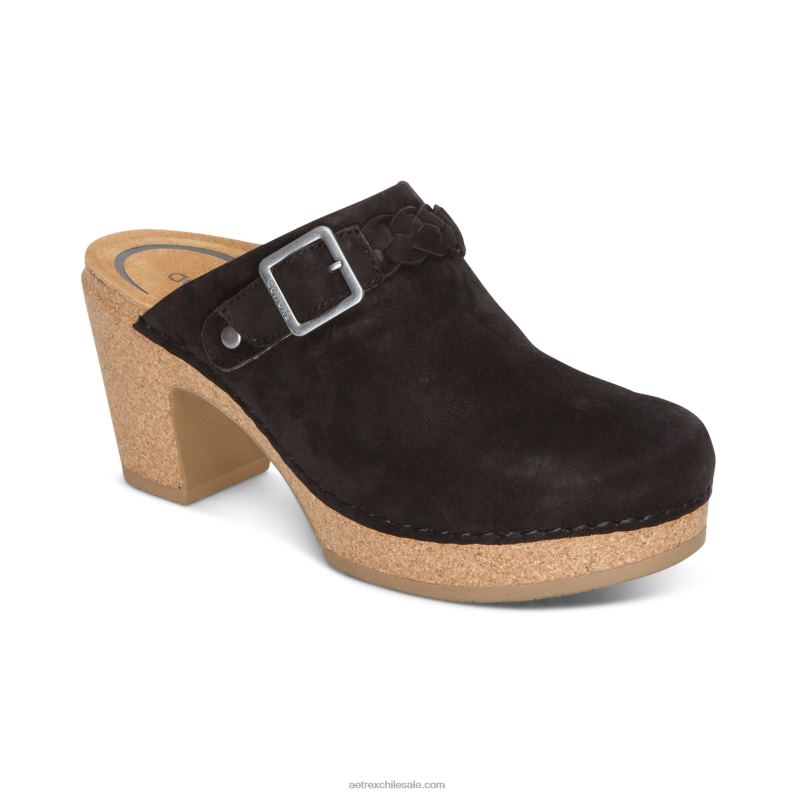 mujer negro Aetrex zueco corey 2TB4B140