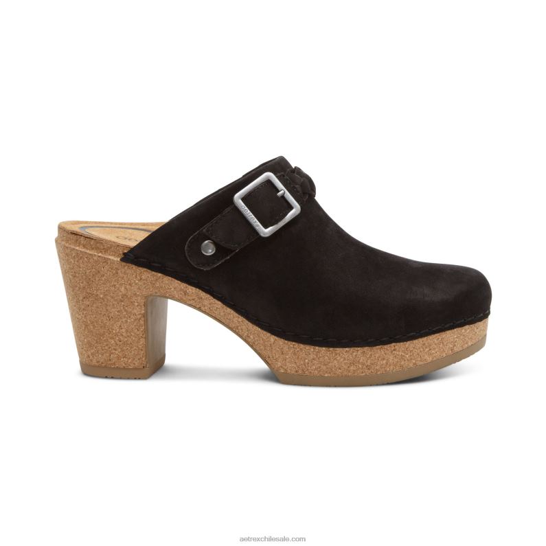 mujer negro Aetrex zueco corey 2TB4B140