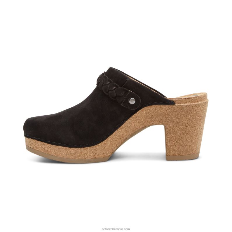 mujer negro Aetrex zueco corey 2TB4B140