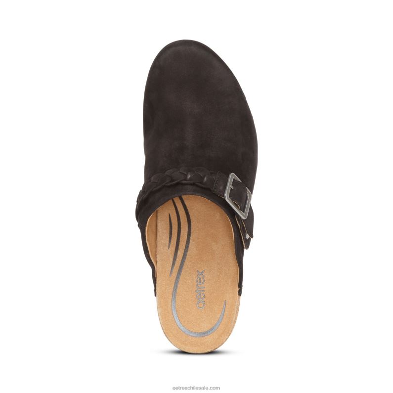 mujer negro Aetrex zueco corey 2TB4B140