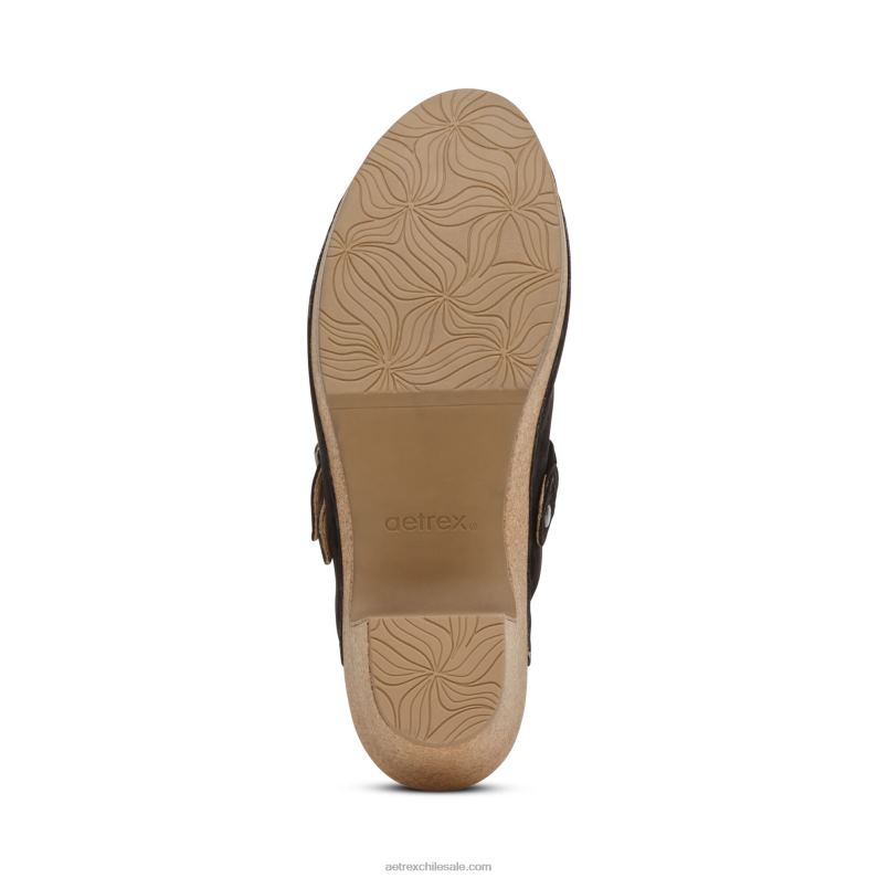 mujer negro Aetrex zueco corey 2TB4B140